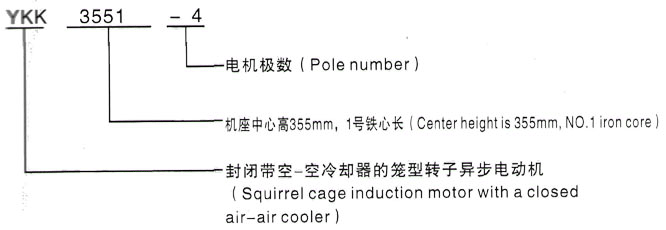 YKK系列(H355-1000)高压YJTGKK5003-6三相异步电机西安泰富西玛电机型号说明